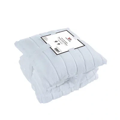Videri Home Faux Fur Stripe Throw And Pillow Gift Set In White