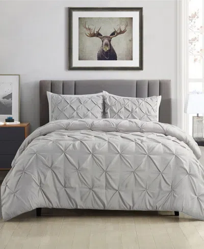 VIDERI HOME CLOSEOUT! VIDERI HOME PINTUCKED 3-PC. COMFORTER SET, FULL/QUEEN