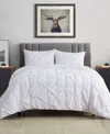 Videri Home Pintucked 3-pc. Comforter Set, Full/queen In White