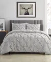 Videri Home Pintucked 3-pc. Comforter Set, Full/queen In Gray