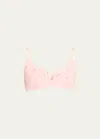Videris Lingerie Angela Ruched Wireless Bra In Rosy Blossom