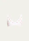 Videris Lingerie Sarah Ruched Triangle Bra In Pure Blossom