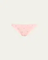 Videris Lingerie Whitney Floral-embroidered Bikini Briefs In Rosy Blossom