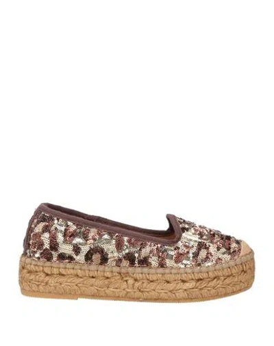 Vidorreta Woman Espadrilles Gold Size 7 Textile Fibers