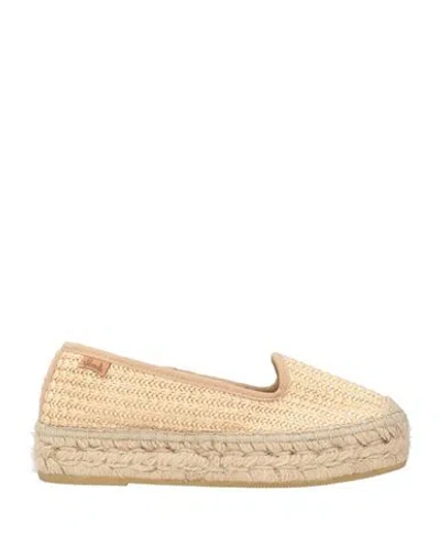 Vidorreta Woman Espadrilles Sand Size 8 Textile Fibers In Brown