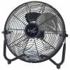 Vie Air 12" High Velocity All Metal Tilting 3 Speed Floor Fan In Black