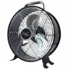 Vie Air 12" High Velocity Dual Speed Retro Metal Drum Fan In Black