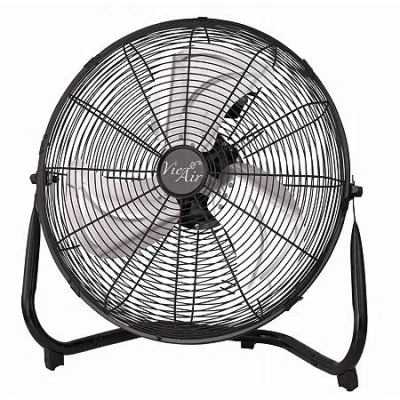 Vie Air 14" Industrial High Velocity Heavy Duty Metal Floor Fan With 3 Speed Settings In Black