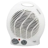 Vie Air 1500w Portable 2-settings White Home Fan Heater With Adjustable Thermostat In White
