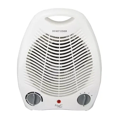 Vie Air 1500w Portable 2-settings White Office Fan Heater With Adjustable Thermostat