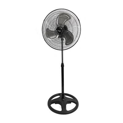 Vie Air 18" Industrial Heavy Duty Pedestal Oscillating Metal Stand Fan In Black