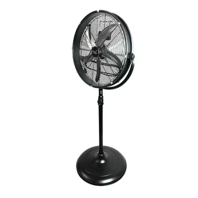 Vie Air 20" Industrial 3 Speed Heavy Duty Powerful And Quiet Metal High Velocity 360 Degree Tilting Pedistal In Black