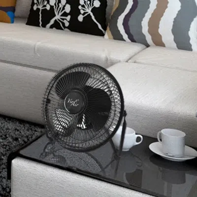 Vie Air 8" High Velocity Floor Fan In Black