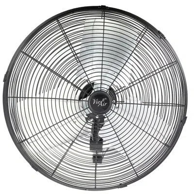 Vie Air Large 20 Inch Wall Mounted Oscillating Warehouse Fan In Black