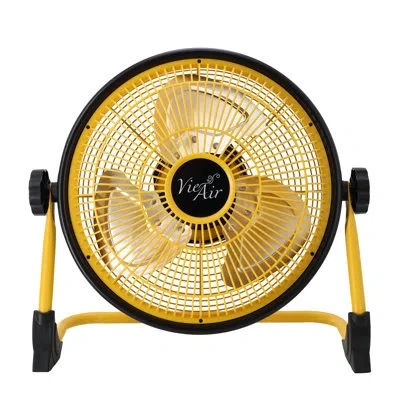 Vie Air Portable 12 Inch Ipx4 Rated Velocity Fan Indoor/outdoor In Yellow
