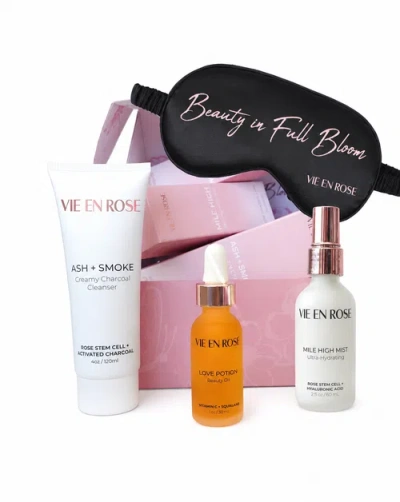 Vie En Rose Perfect Glow Trio With Sleep Mask In Transparent