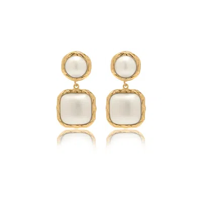 Viea Women's Gold Charlotte Faux Pearl Dangle & Drop Earrings