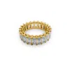 Viea Women's Gold Ciana Baguette Zircon Stone Band Ring