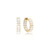 Viea Women's Gold Claire Hoop Zirconia Pave Earrings