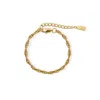 Viea Women's Gold Hera Twist Rope Chain Bracelet