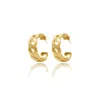 Viea Women's Gold Kalani Cuban Chain Statement Hoop Earrings