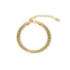 Viea Women's Gold Leo Cuban Chain Bracelet