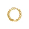 Viea Women's Gold Peyton Statement Round Link Chain Bracelet