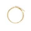 Viea Women's Gold Sophia Herringbone Snake Flat Chain And Beads Anklet