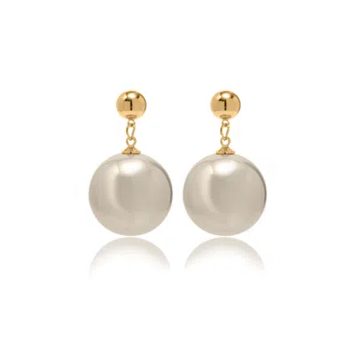 Viea Women's Gold Zaila Faux Pearl Drop Earrings
