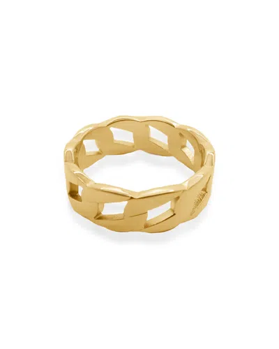 Viea Women's Kalani Cuban Chain Inspired Ring -  Gold