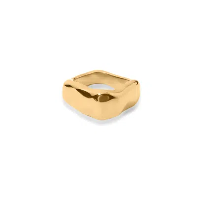 Viea Women's Kyma Irregular Square Ring - Gold