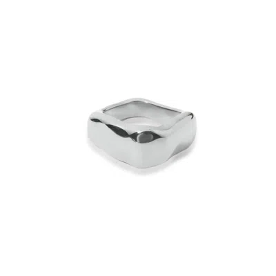 Viea Women's Kyma Irregular Square Ring - Silver