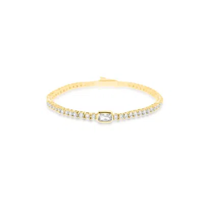 Viea Women's Malvi Tennis Chain Bracelet - Gold