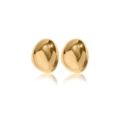 Viea Women's Mona Wide Dome Earrings - Gold