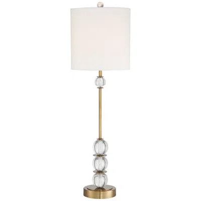 Vienna Full Spectrum 32 1/2" Halston Brass And Crystal Buffet Lamp