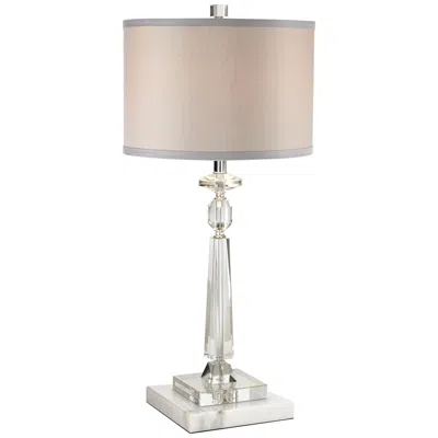 Vienna Full Spectrum Aline 26 1/2" Crystal Lamp And White Marble Riser