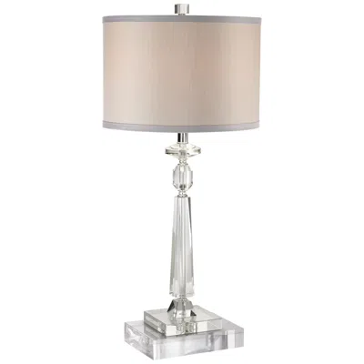 Vienna Full Spectrum Aline 28" Crystal Lamp With Square Riser