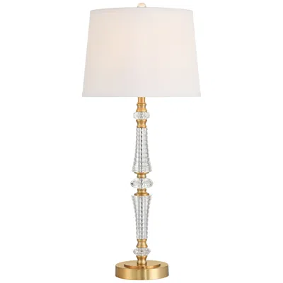 Vienna Full Spectrum Arellano 32" High Brass And Crystal Table Lamp