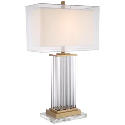 Vienna Full Spectrum Darcia 29" Clear Glass Lamp With Acrylic Riser