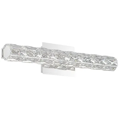 Vienna Full Spectrum Evie 24" Chrome And Crystal Led Bath Bar Light