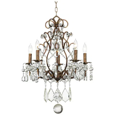Vienna Full Spectrum Jolie 19 1/2" Crystal Beaded 5-light Chandelier
