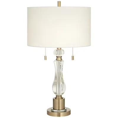 Vienna Full Spectrum Jordan 27 1/2" Brass And Crystal Table Lamp