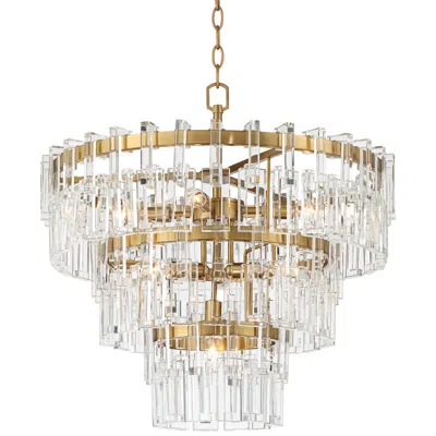 Vienna Full Spectrum Luxum 23 1/2" Brass 8-light Crystal Chandelier