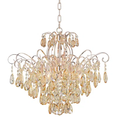 Vienna Full Spectrum Mellie 24" Champagne Gold And Crystal Chandelier
