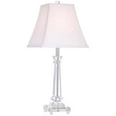 Vienna Full Spectrum Sannes 25" Tapered Glass Column Table Lamp