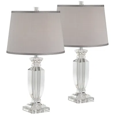 Vienna Full Spectrum Sherry 25" High Crystal Table Lamps Set Of 2