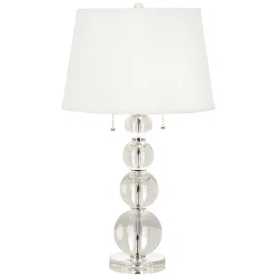 Vienna Full Spectrum Stacked Crystal Spheres Table Lamp With Usb Dimmer