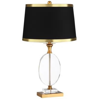 Vienna Full Spectrum Valerie 28" Black Shade Clear Crystal Table Lamp