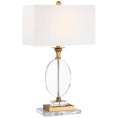 Vienna Full Spectrum Valerie 28" Crystal Gold Table Lamp With Riser