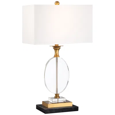 Vienna Full Spectrum Valerie 28" Crystal Lamp With Black Marble Riser